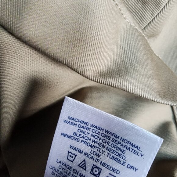 Lands End Skirt Skort Womens Size 16 Solid Tan Khaki Pencil Uniform Side Zipper - Picture 6 of 7